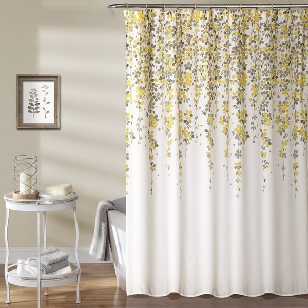 Shower Curtain for Bathroom Pale Yellow Flower Hotel Quality Waterproof & Washable Easy Care Modern Designer Shower Curtain 66x72in Shower Curtain for Bathroom Pale Yellow Flower Hotel Quality Waterproof & Washable Easy Care Modern Designer Shower Curtain 66x72in
